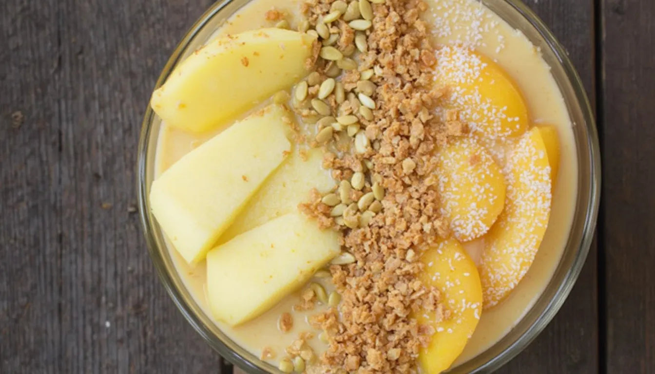 Peach & Pineapple Sunset Smoothie Bowl